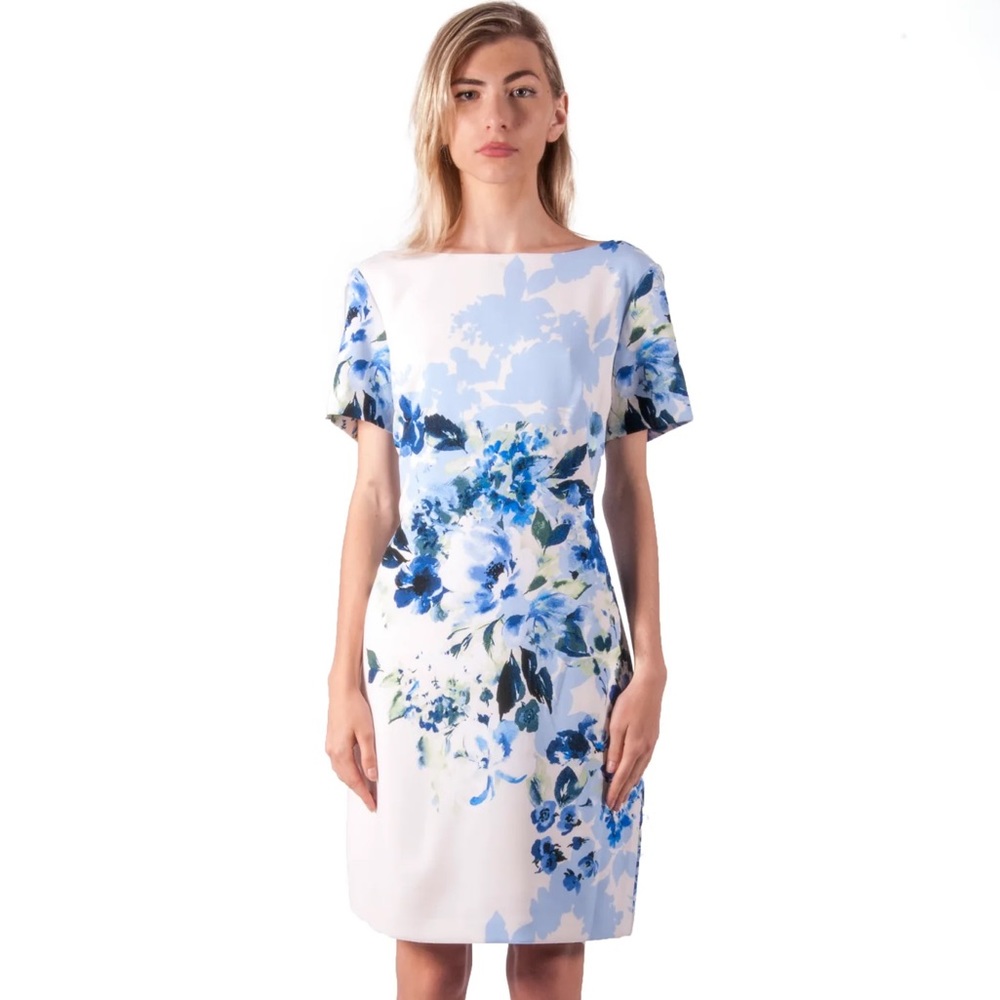 Ralph Lauren Floral Short Sleeve Shift Dress Sz 4